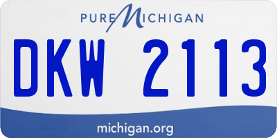 MI license plate DKW2113