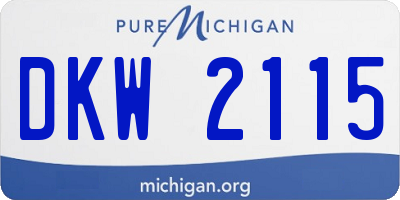MI license plate DKW2115