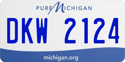 MI license plate DKW2124