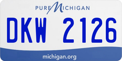 MI license plate DKW2126