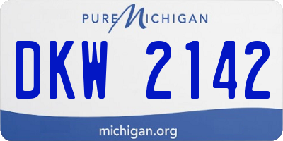 MI license plate DKW2142
