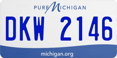 MI license plate DKW2146