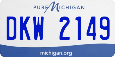 MI license plate DKW2149
