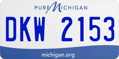 MI license plate DKW2153