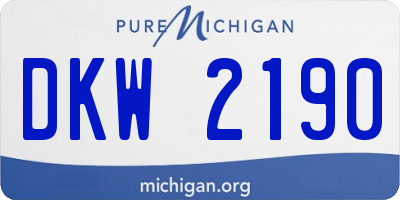 MI license plate DKW2190