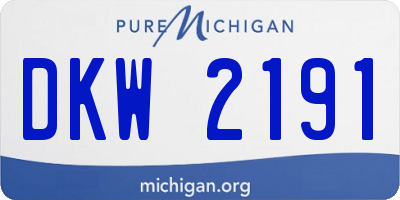 MI license plate DKW2191