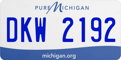 MI license plate DKW2192