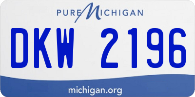 MI license plate DKW2196