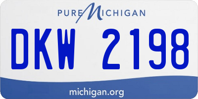 MI license plate DKW2198