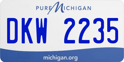 MI license plate DKW2235