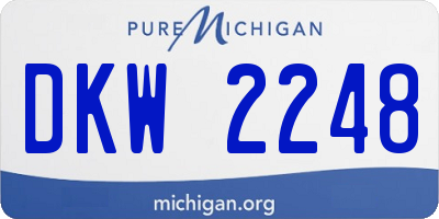 MI license plate DKW2248
