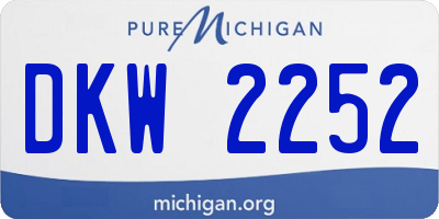 MI license plate DKW2252