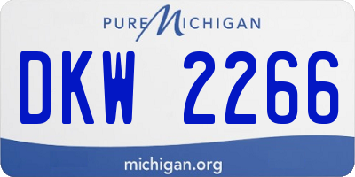 MI license plate DKW2266