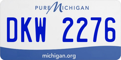 MI license plate DKW2276