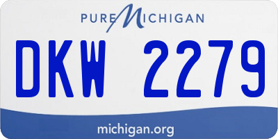 MI license plate DKW2279