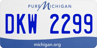 MI license plate DKW2299