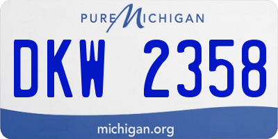 MI license plate DKW2358