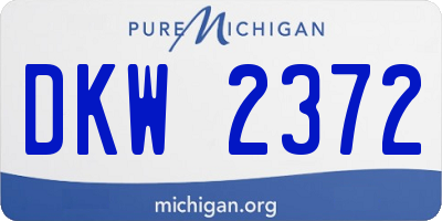 MI license plate DKW2372