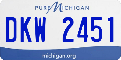 MI license plate DKW2451