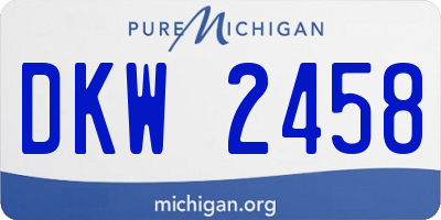MI license plate DKW2458