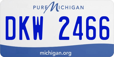 MI license plate DKW2466