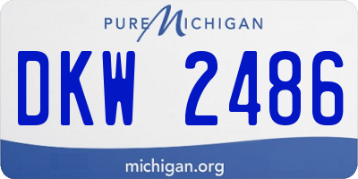 MI license plate DKW2486