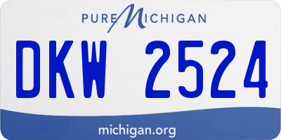 MI license plate DKW2524