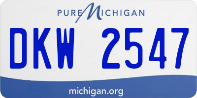 MI license plate DKW2547
