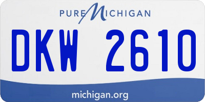 MI license plate DKW2610
