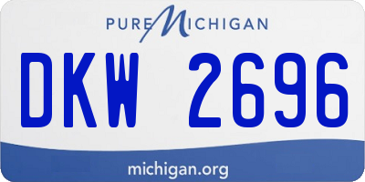 MI license plate DKW2696