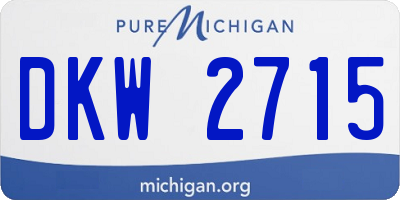 MI license plate DKW2715