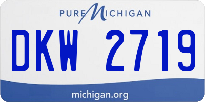 MI license plate DKW2719