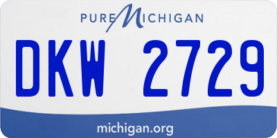 MI license plate DKW2729