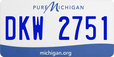 MI license plate DKW2751