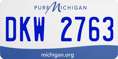 MI license plate DKW2763