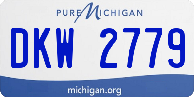 MI license plate DKW2779
