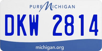 MI license plate DKW2814