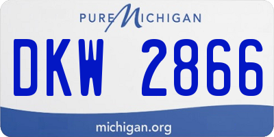 MI license plate DKW2866