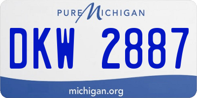 MI license plate DKW2887