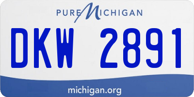 MI license plate DKW2891