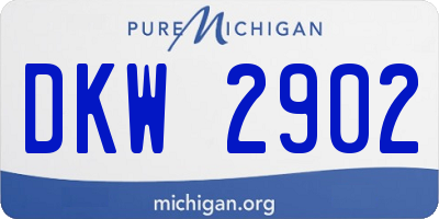 MI license plate DKW2902