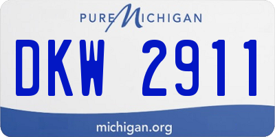 MI license plate DKW2911
