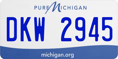 MI license plate DKW2945