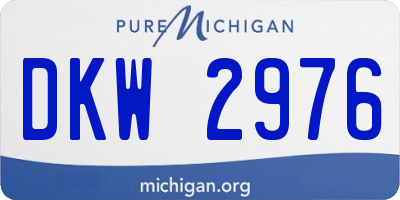MI license plate DKW2976