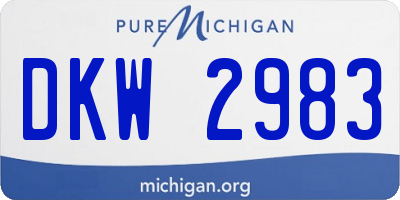 MI license plate DKW2983