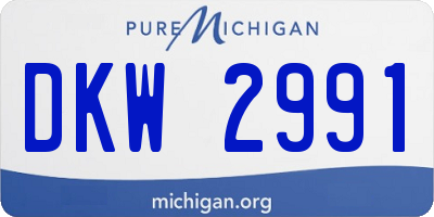 MI license plate DKW2991
