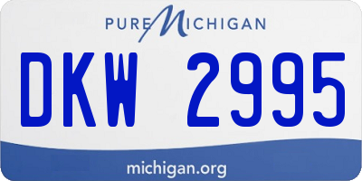 MI license plate DKW2995