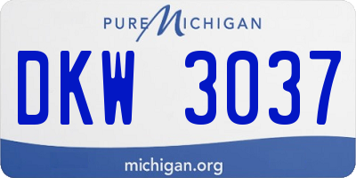 MI license plate DKW3037