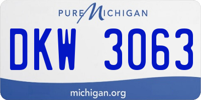 MI license plate DKW3063