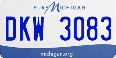 MI license plate DKW3083